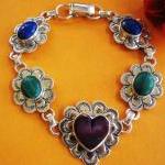 Vintage Heart Link Sterling..
