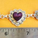 Vintage Heart Link Sterling..