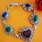 Vintage Heart Link Sterling..