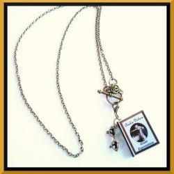 Miniature Book Charm Necklace - Dickens or Customized with your Favorite Vintage Classic Novel