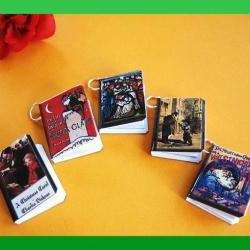 Christmas Miniature Book Charms Set of 5